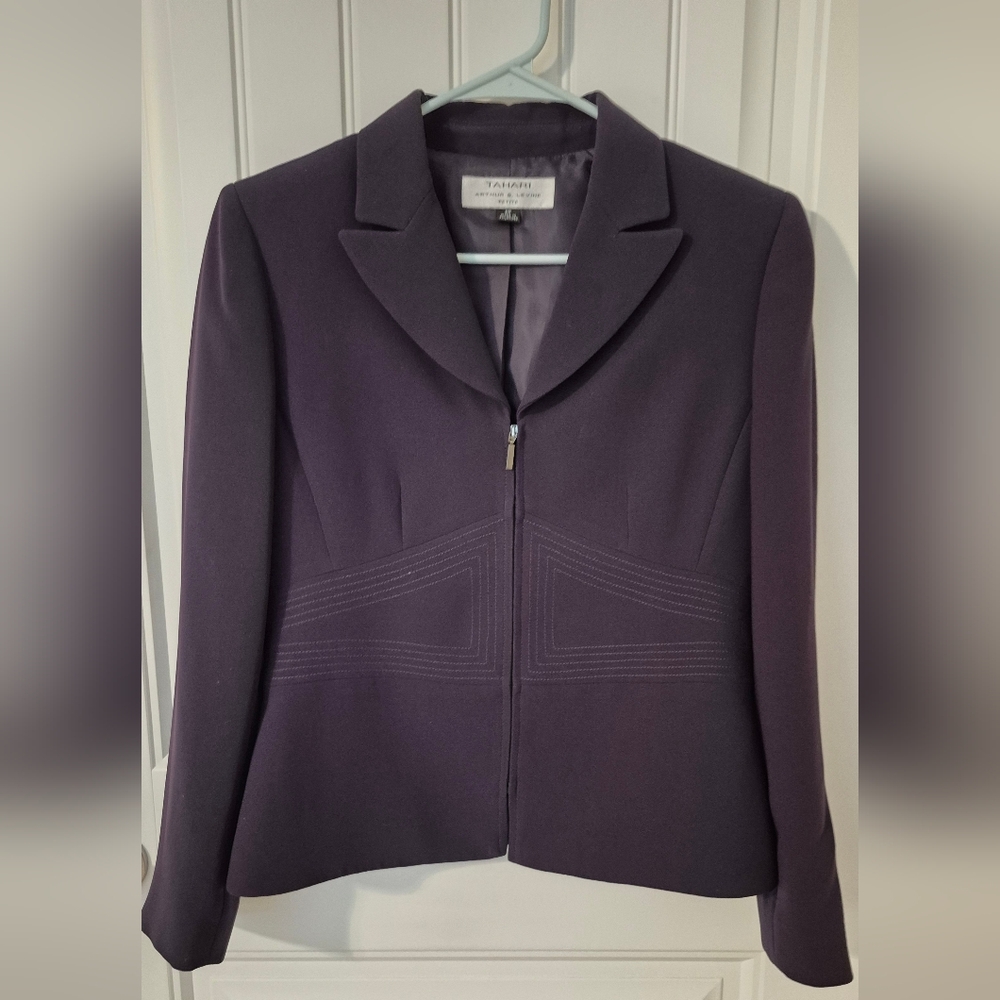 Tahari Deep Purple Women's Blazer Sz 8P